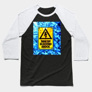 Abstract electric shock warning sign Baseball T-Shirt